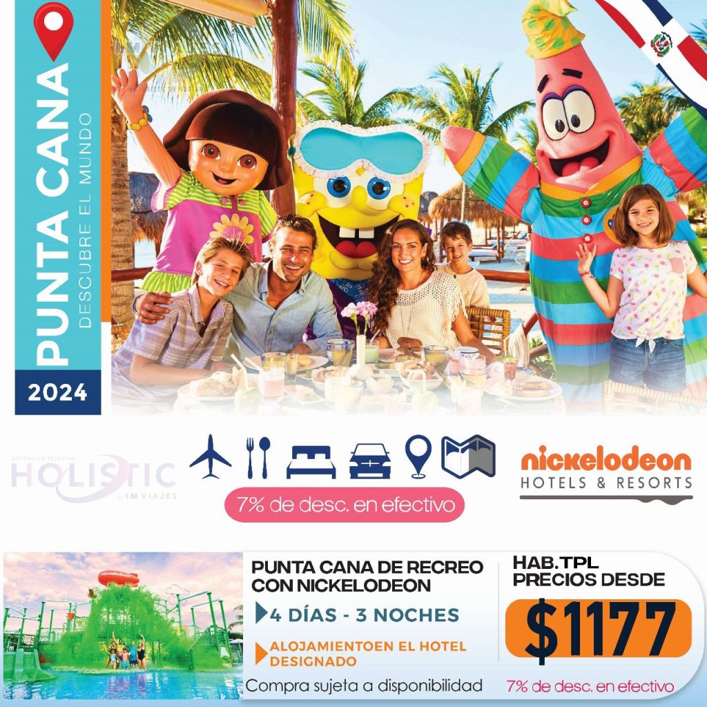 PUNTA CANA DE RECREO CON NICKELODEON