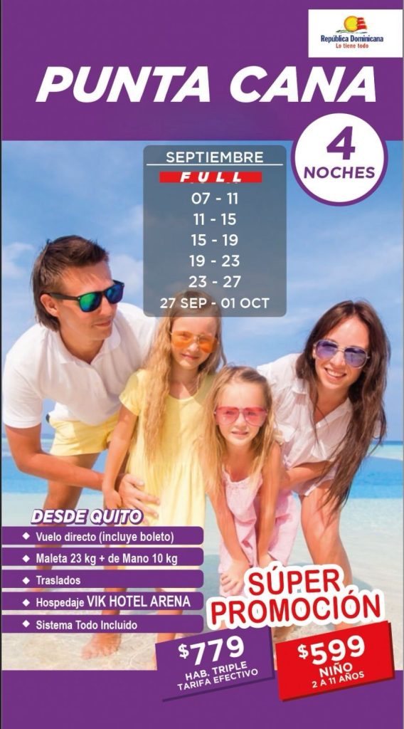 PUNTA CANA 4 NOCHES