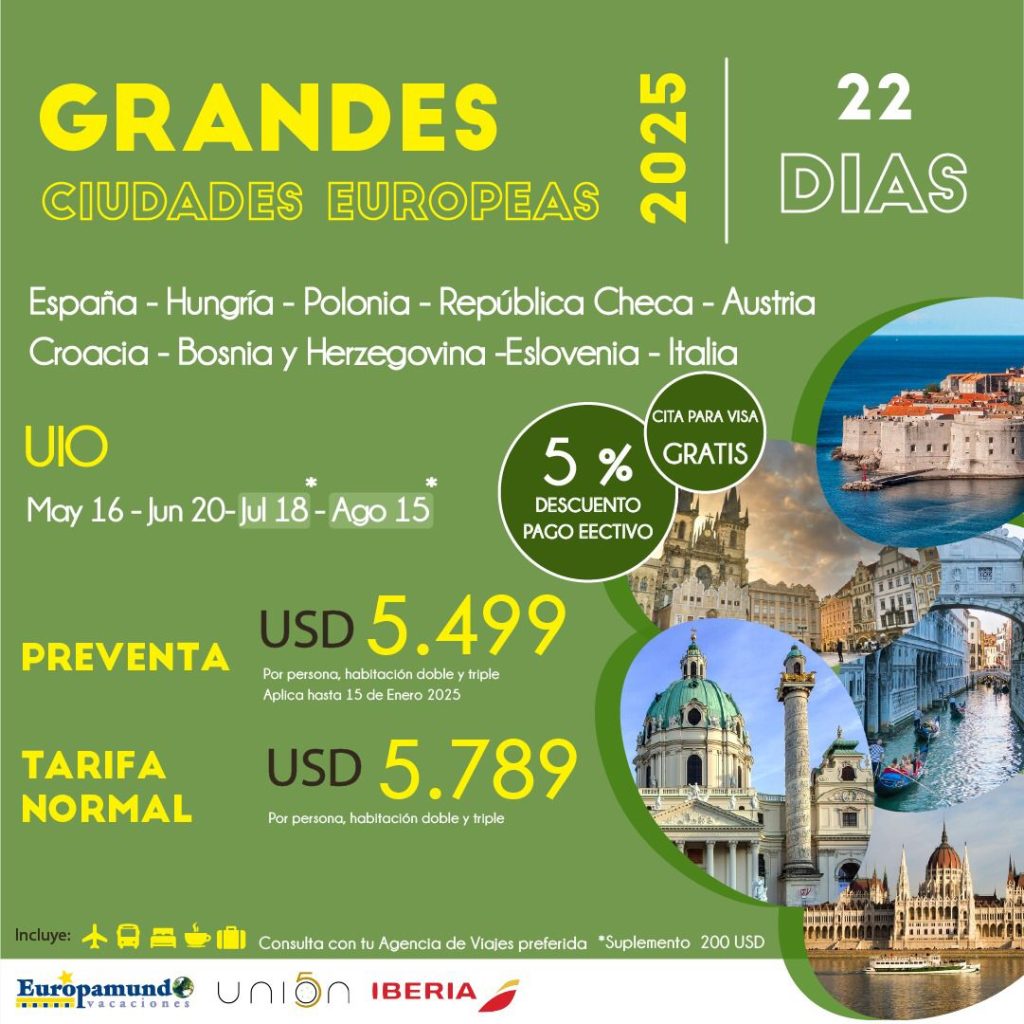 GRANDES CIUDADES EUROPEAS 2025 - 22 DIAS